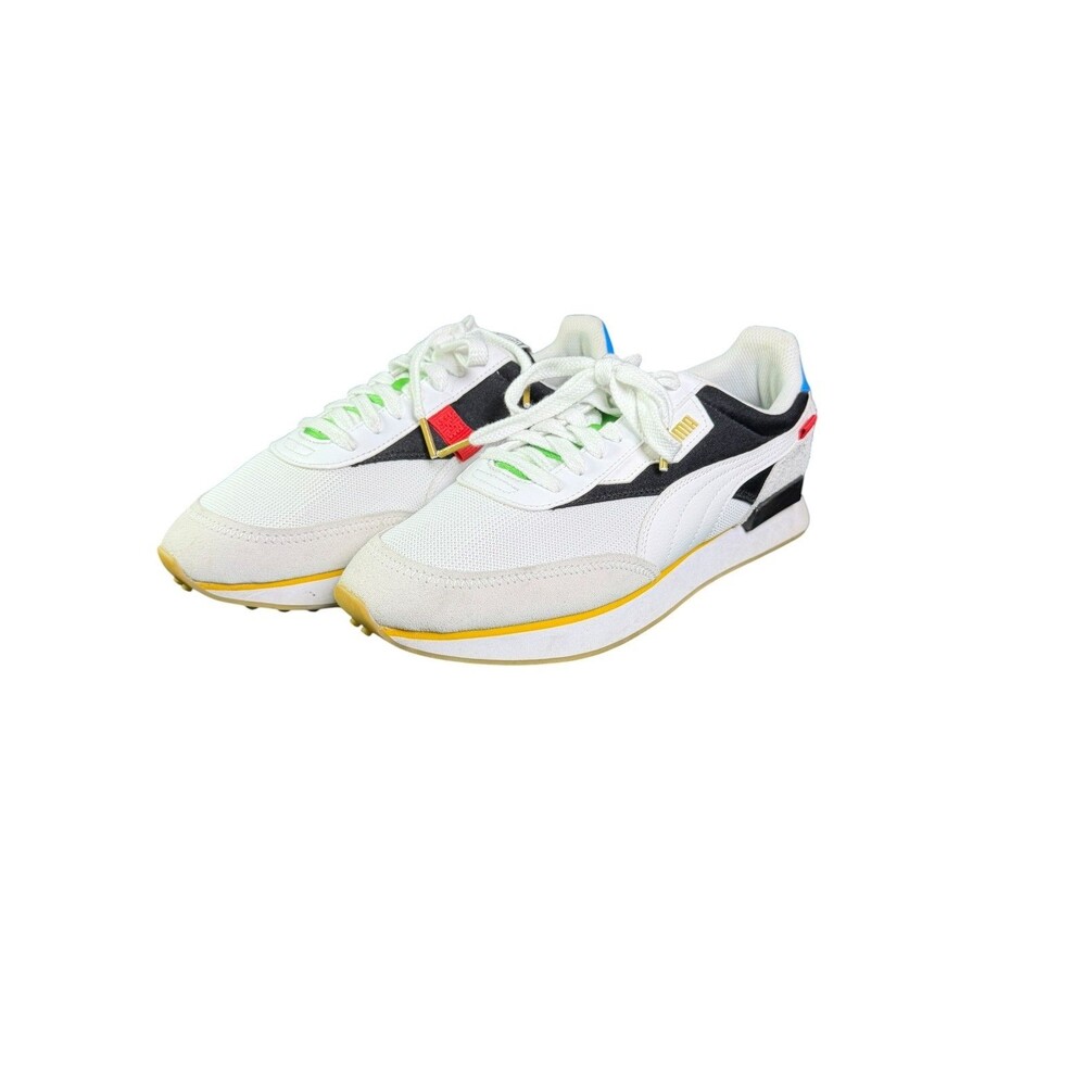 Puma Future Rider Mesh Suede Sneakers White Multicolor Men's US 9.5 EU 42.5 - Picture 2 of 10